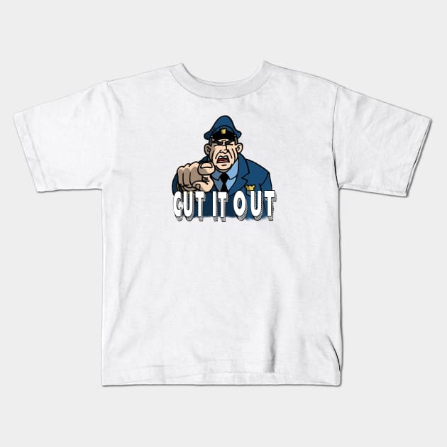 CUT IT OUT! Kids T-Shirt by Undeadredneck